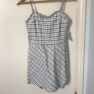 Garage Tube Skort Plaid Romper